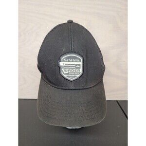 Simms Fishing Hat Cap Snapback Denim Feel Outdoor Core Adjustable Grayish Fading